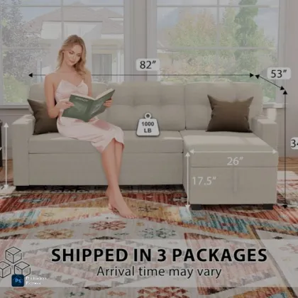 Modern Living Room Sofa with Comfortable Cushions