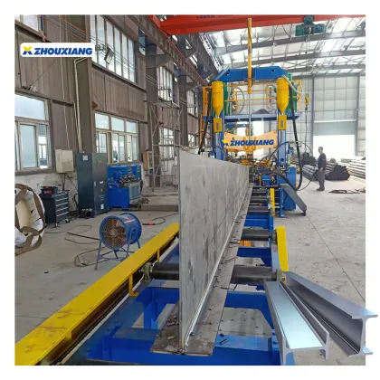 Integrated H-Beam Assembling Welding Straightening Machine