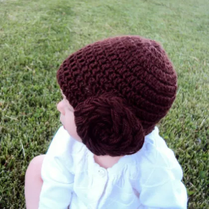 Newborn Princess Hat Crochet Princess Leia Hat