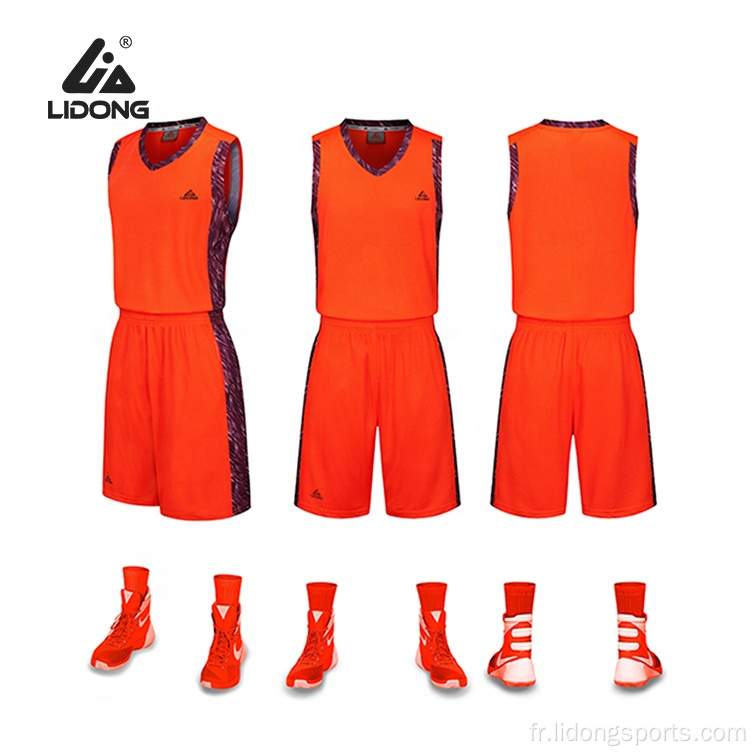 Blank Basketball Jerseys Uniforme Design Color blanc