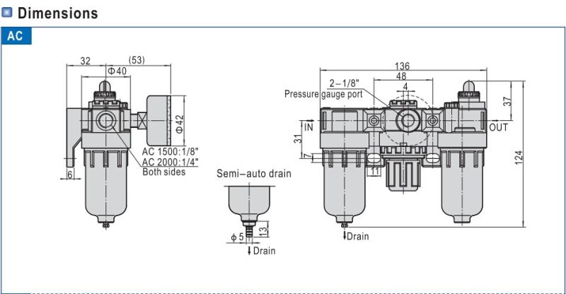 Hyland Air Source Treatment Unit (F. R. L Combination) (AC Series)