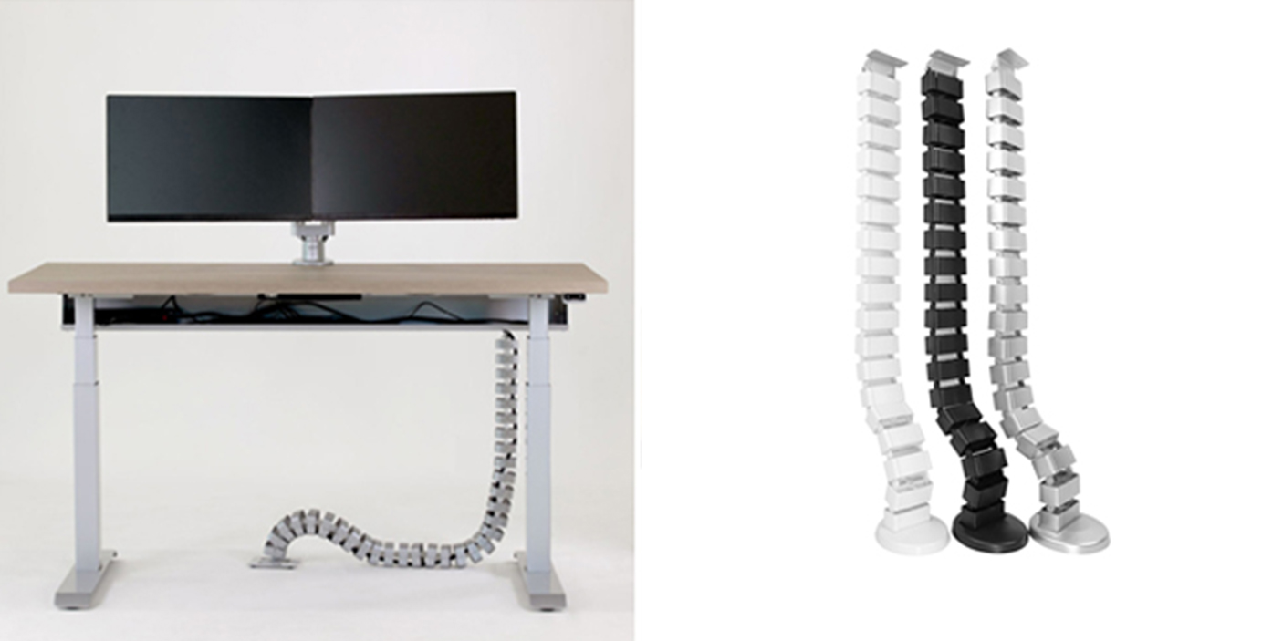 under desk cable management tray