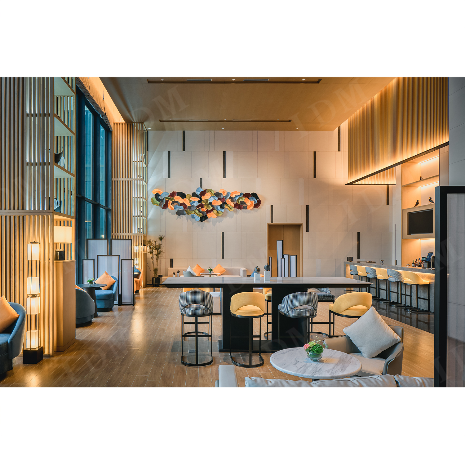 Modern Restaurant Furniture Booth Seats Cafe Table Set