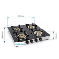 ISI LPG Gas Stove 4 Brass Burners