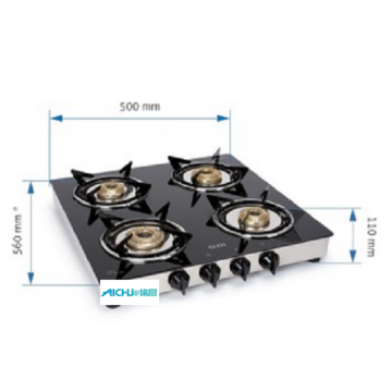ISI LPG Gas Stove 4 Brass Burners