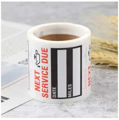 Oil Change Service Reminder Window Stickers - Adhesive Car Stickers