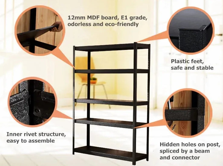 Home Office Use Metal Steel Display Shelf RackHome Office Use Metal Steel Display Shelf Rack