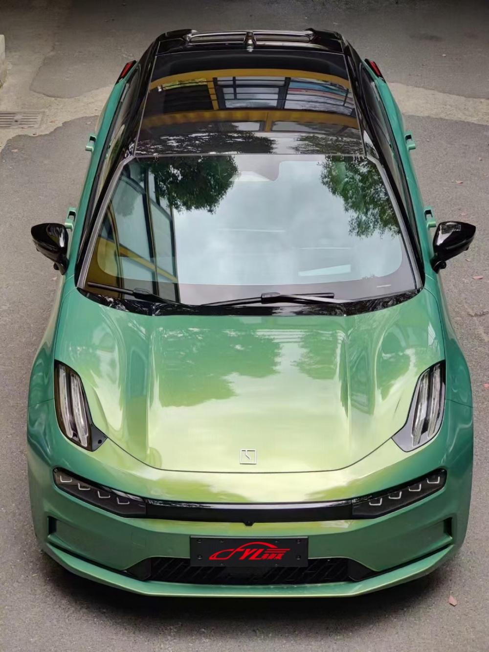 Iridescent Emerald Green Car Wrap