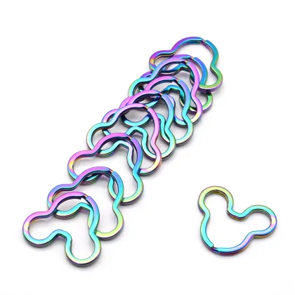 Creative Mickey Mouse Shaped Colorful Key Rings