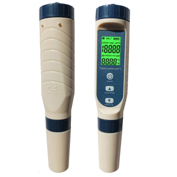 5-in-1 Digital Hydrogen Meter for Home Farm Hydroponics and Laboratory (0.01-14.00 pH, 0-10000 ppm, 10.1-200 ppt)