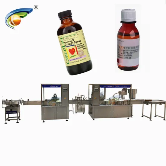 High Speed 50ml Cough Syrup Bottle Filling and Labeling Machine