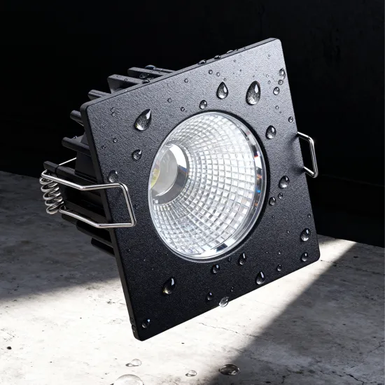 12W Waterproof IP65 Black Square Recessed LED Downlight