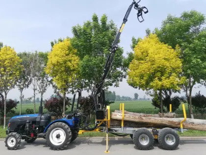 log wood timber crane loader log trailer