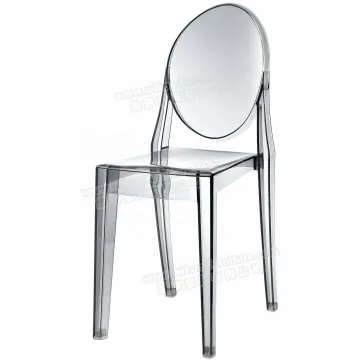 Modern Acrylic Stacking Kitchen and Dining Room Chair in Clear
