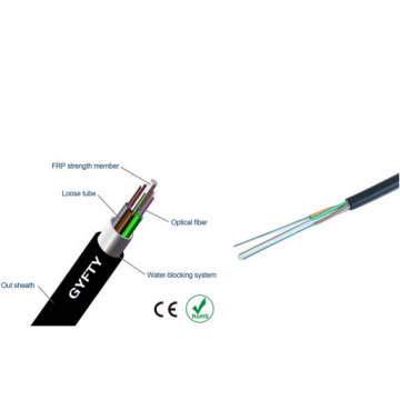 Supplier's Aerial Outdoor Single Mode GYFTY Fiber Optic Cable with Nonmetallic Insulation and Steel Wire Strength Member