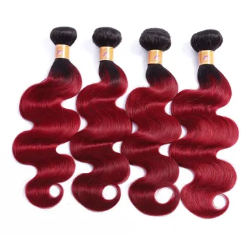 YS grade 10A 1b/burg ombre color hair mink brazilian raw virgin  100% human hair bundles