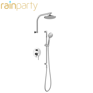 Concealed thermostatic wall mixer with brass handshower set