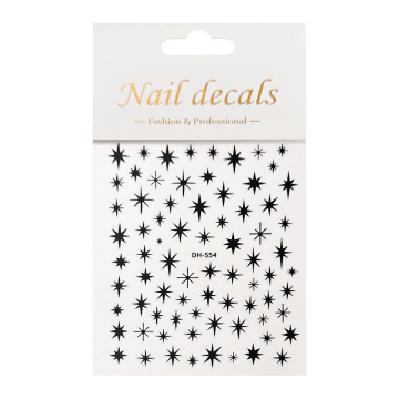 2023 Bestselling Golden Silver Geometric Nail Art Stickers for DIY Manicure