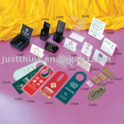 Professional Custom Hotel Sign , Hotel Supplies , hotel amenities