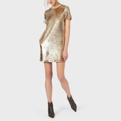 Mesh sequins for dress sequins shift dress