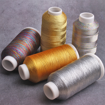 High Tenacity 3/6/9/12/15 Ply 1000m Gold and Silver Metallic Thread for DIY Jewelry Making
