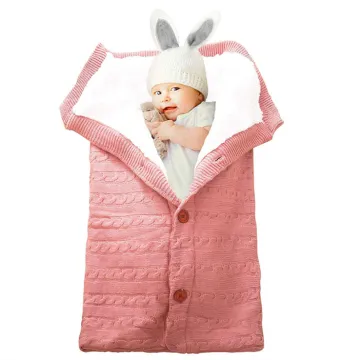 Swaddle Blankets keep warm solid knitted fashion winter baby sleeping bag in Amazon