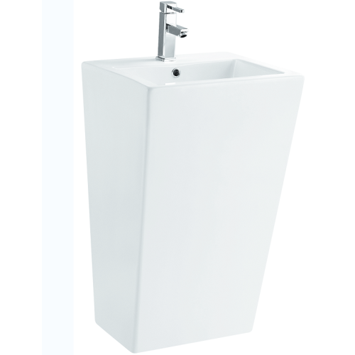 Lavabo de pedestal de mano de lavado de baño de cerámica de artículos sanitarios