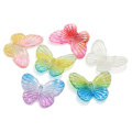 Hottest Bicolor Artificial Butterfly Acrylic Craft DIY Necklace Pendant Jewelry Accessory Key Chain Diy Art Decoration