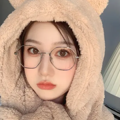 2024 New Blue Light Flat Mirror Metal Glasses Frame Retro Polygonal Glasses