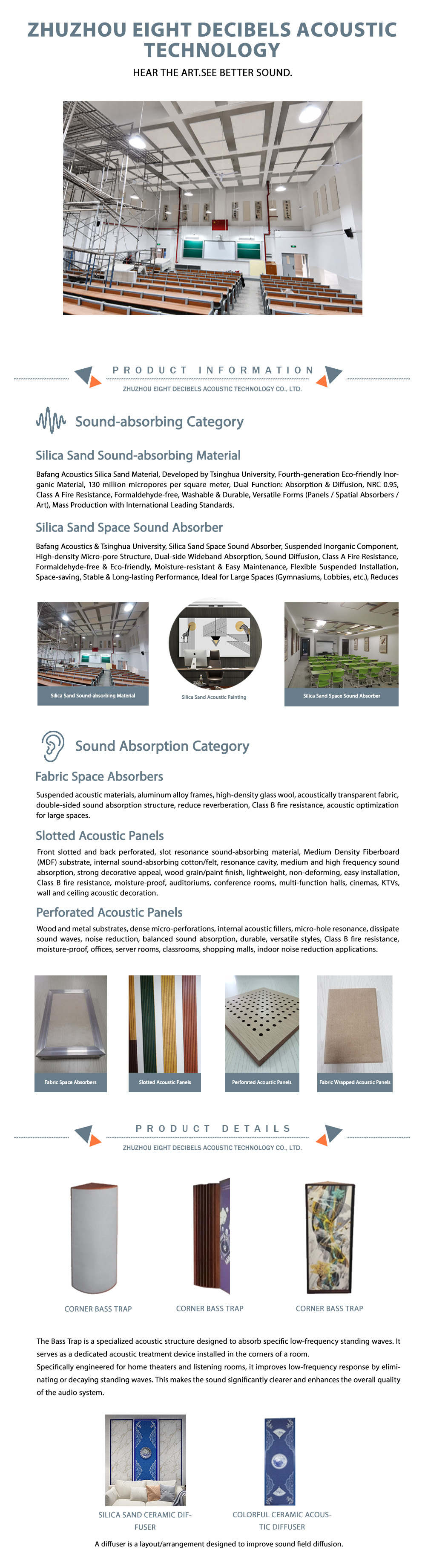 X-Silicon-crystalline sand acoustic material