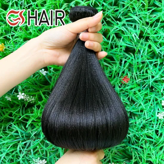 GS High Quality Kinky Straight Virgin Hair Bundles, One Donor Yaki Hair Extension In Stock
