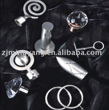 metal iron aluminium stainless steel brass plated plain twisted extensible telescopic window curtain poles rods pipes