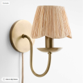 Kids Raffia Plug-In Sconce Light
