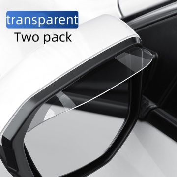 2-Piece Transparent Rainproof Eyebrow Car Rearview Mirror Shields with Logo for Decoration and Visibility Enhancement