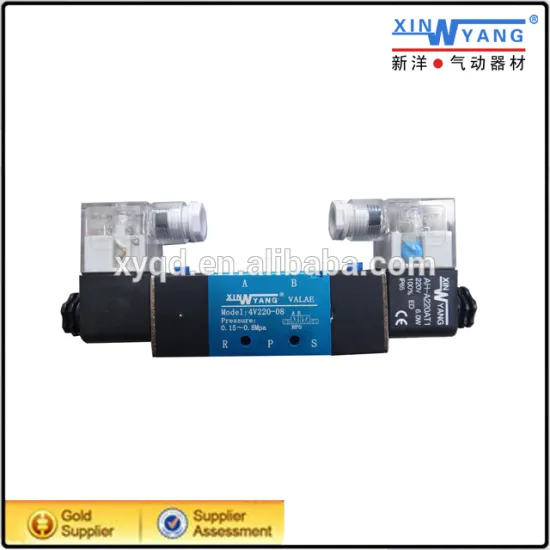 4V220-08 G1/4 inch solenoid valve AC220V/DC12V/AC110V/5port 2position valve