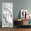 Modern Creative Mural Wallpaper 3D Stereo Geometric Pattern Door Sticker Living Room Study Room Wall Sticker PVC 3D Home Decals