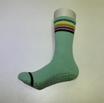 Customizable Insulated Rainbow Pilates Yoga Socks with Cotton Grip for Women - Wholesale Options Available