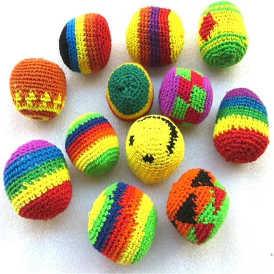 1pc 5cm Kid Outdoor Handmade Children Magic Juggling Ball Sacks Footbag Classic Toy Balls Toy Randomy Color