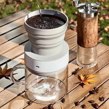 Single Serve Foldable Electric Pour Over Coffee Brewer