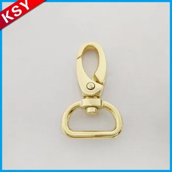 China Supplier Excellent Quality Spring Clip Super Cute Shining Swivel Dog Snap Hook For Handbag