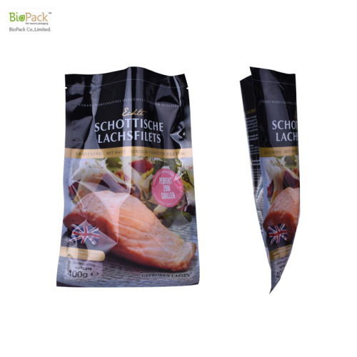 Beg vakum fleksibel gred makanan cetakan tersuai dengan gusset untuk ikan seperti salmon