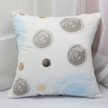 Custom Plain Round Fluffy Linen Flax Throw pillow