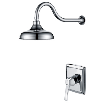 shower faucet system Gold Rainfall Shower Head Set With Valve Factory