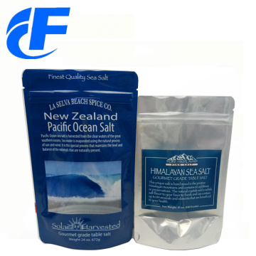 Custom resealable plastic salt packaging bags with ziplock