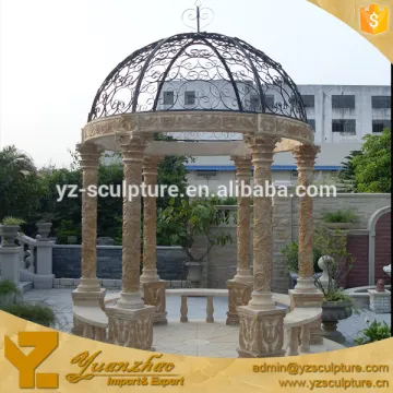 Outdoor Marble Gazebo With Waterproof tent
