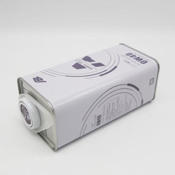 F-style 4L square tinplate can