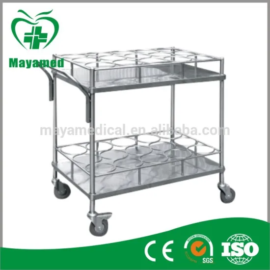 MY-R045 Stainless steel frame medical hospital bottle trolley cart