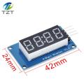 TM1637 4 Bits Digital LED Display Module For arduino 7 Segment 0.36Inch Clock RED Anode Tube Four Serial Driver Board Pack