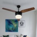 LEDER Black Led Ceiling Fans With Lights