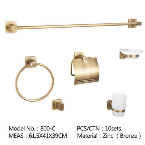 Wholesale Economical Brass Black Bathroom Accessories Set For Hotel